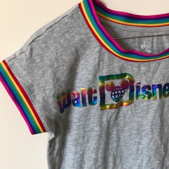 Grey and Rainbow Disney World Tee Shirt - Picture 2 of 4